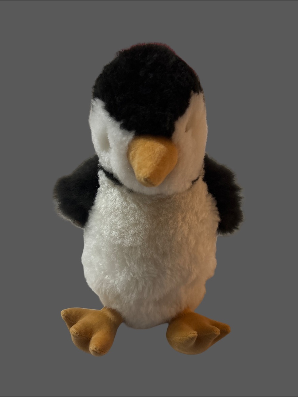 Real Alpaca Fur Penguin Plushie – Genuine Peruvian HBlack/White